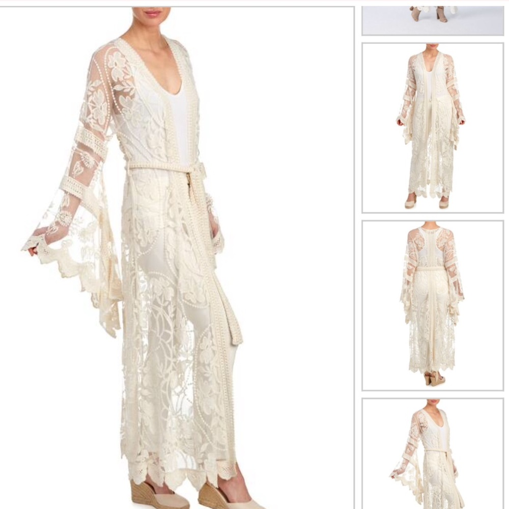 Duster jacket, cream colored. M
